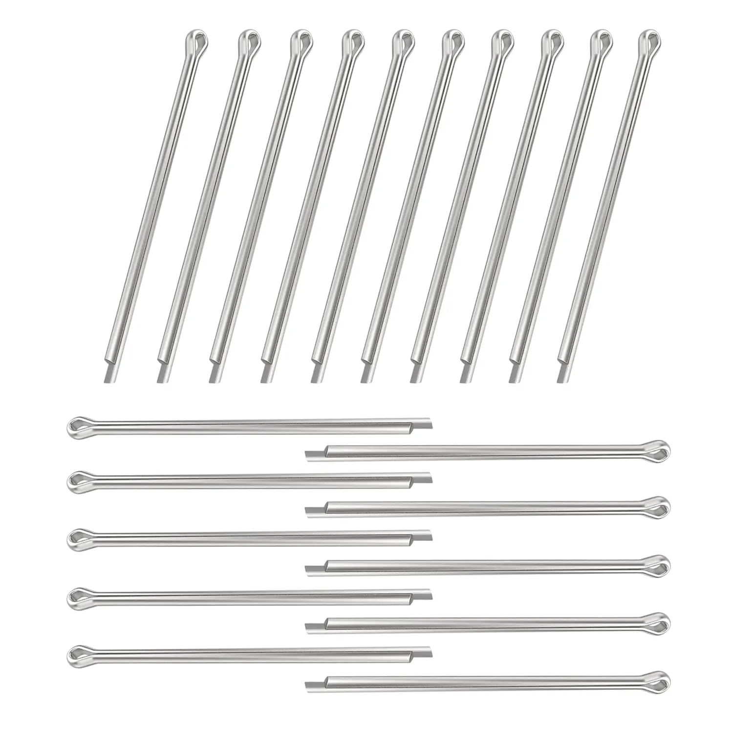 20 count Cotter Pin  Kit,  Zinc Plated Hairpins Fastener Clips for Lawn Mowers and Horticultural Equipment Locking Pin (M3x60mm)