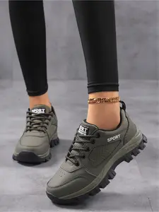 Women's Non-Slip Hiking Shoes Thick Sole Wear-Resistant Trekking Sneakers