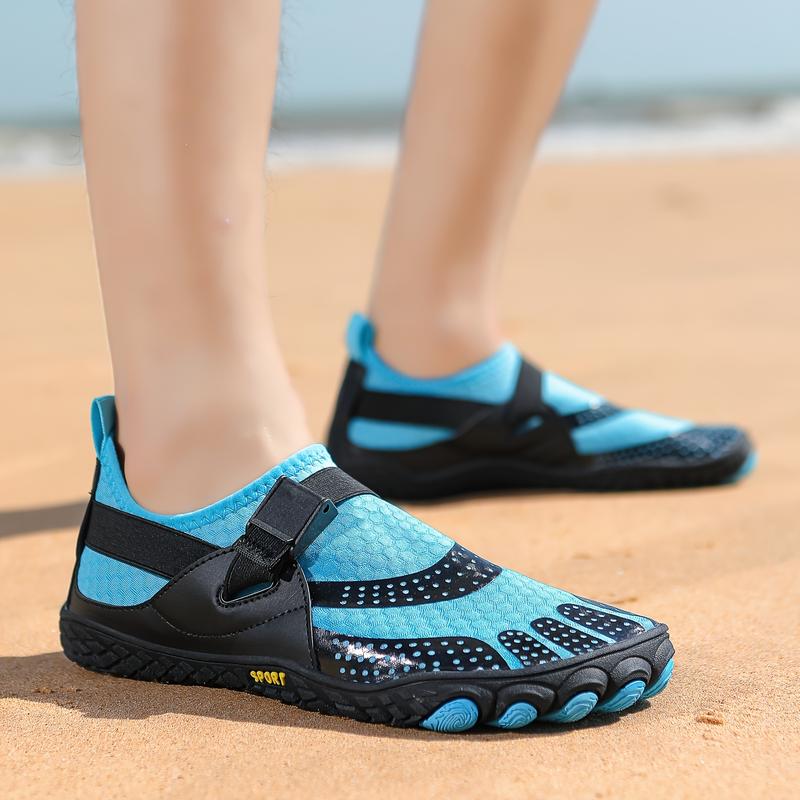 Men's river trekking shoes, wading shoes, beach shoes, reef non-slip men's quick-drying barefoot hiking shoes, swimming shoes, swimming water shoes, snorkeling shoes, suitable for beach vacations, camping, beach parties, five-finger men's shoes, soft, gym