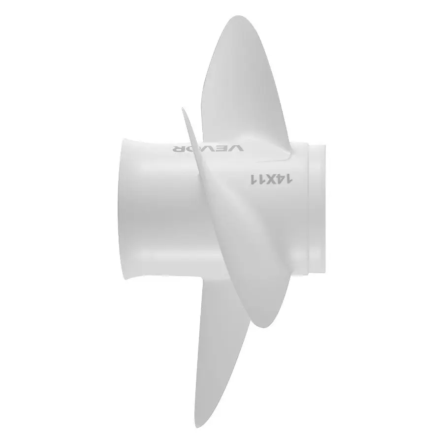 VEVOR Metal Outboard Propeller, Upgrade OEM 15 Spline Tooth Aluminum Propeller for Yamaha 50-130 HP Engines, 4-1/4" Gearcase, 3-Blade, Right Hand Rotation, OEM Part No. 6E5-45954-00-EL, 14x11 Inch