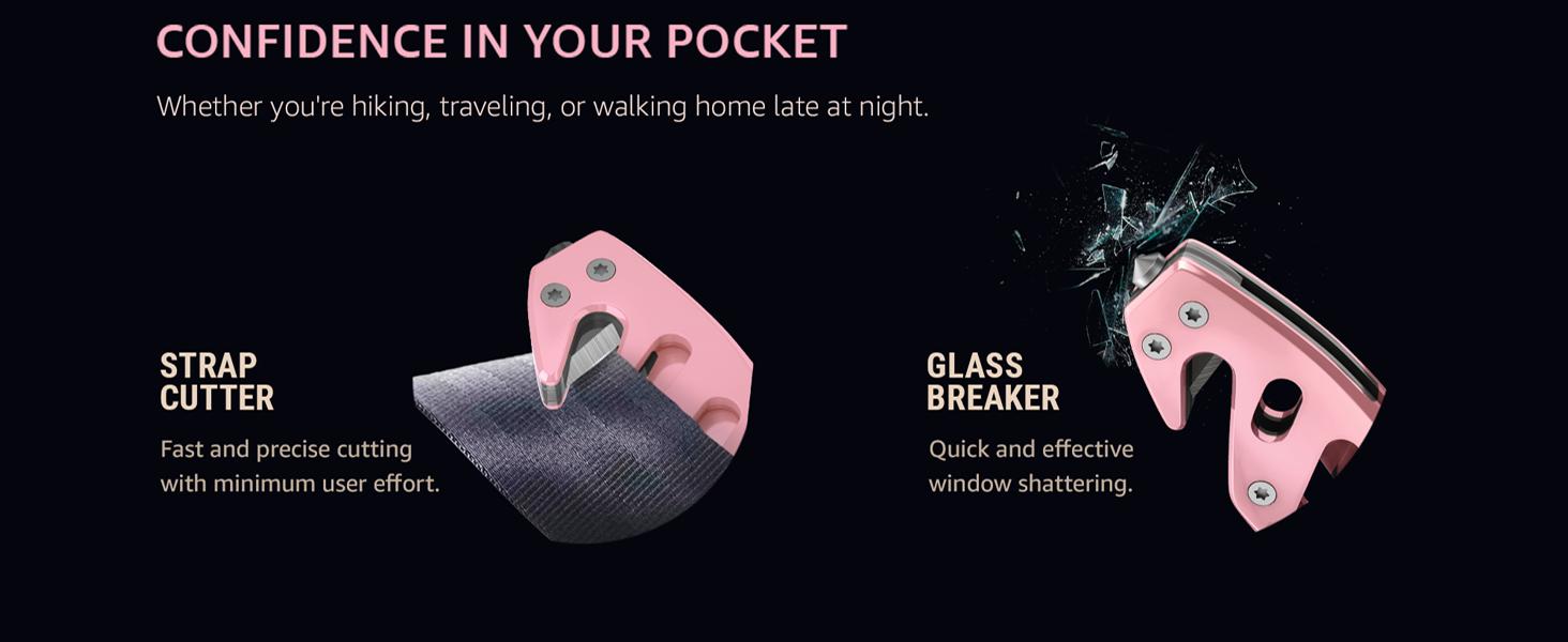 Pink Pocket Knife for Women - Legal Small Knife - 2.68 Inch Serrated Blade - Womens Knife for Self Defense - Cute Girl Survival Tool Pocket & Folding Knives - Mothers Day Gift Idea - 6655 P