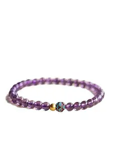 Nine Fire Bracelet, Amethyst Crystal Wristband, Rice Bead Rope, Wealth Attraction, Luck Transfer, Lotus Purification, New 2026 Model