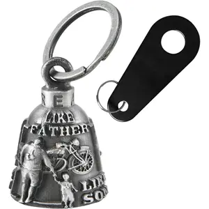 Colorful Motorcycle Bell with Hanger for Biker, Good Luck Biker Bells & Motorcycle Accessories, Key Chain for LuckGift.