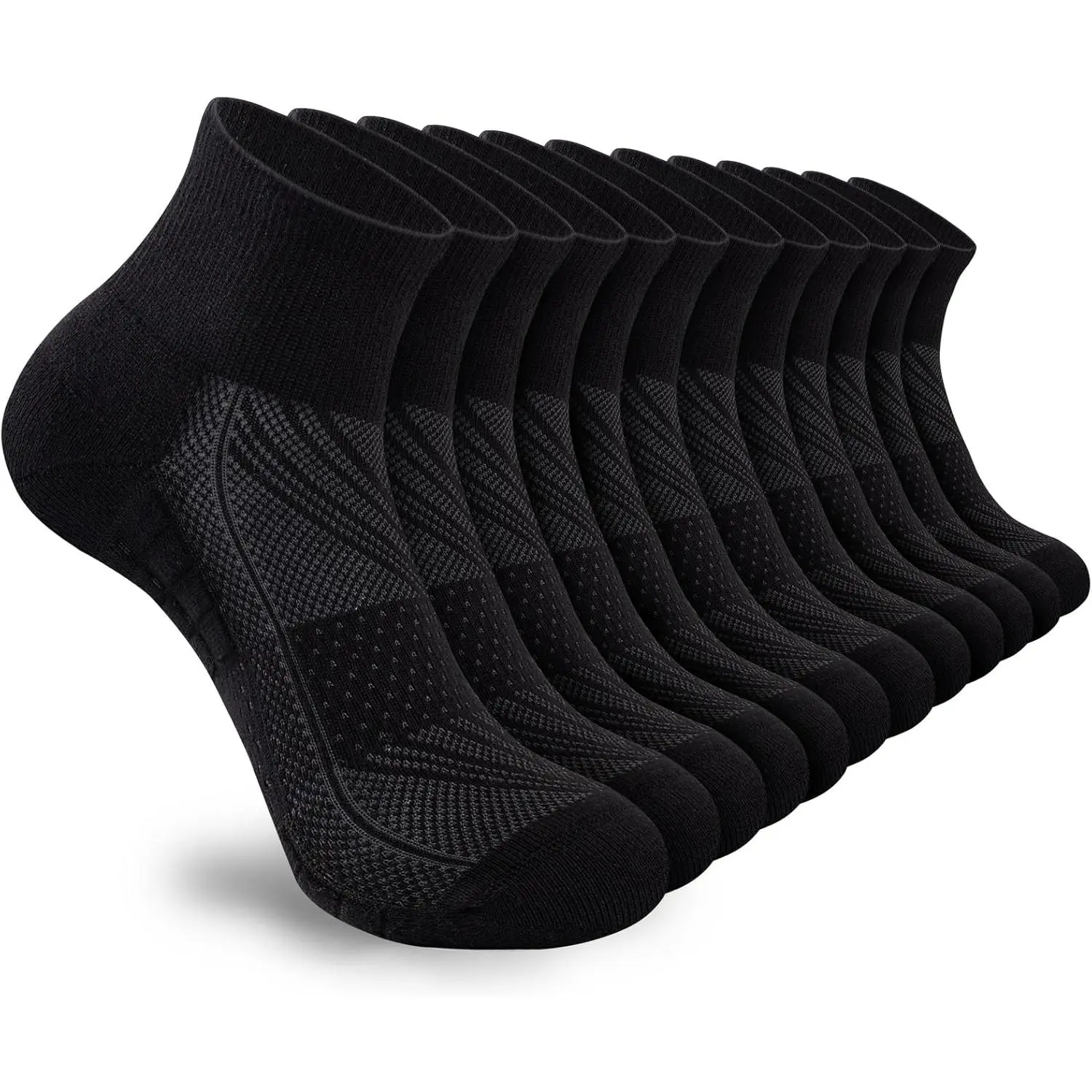 outdoor sports Ankle Running Socks Womens, 6/12 Pairs Cushioned Athletic Sport Quarter Socks Moisture Wicking Light Compression