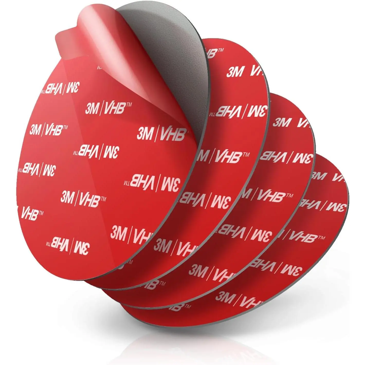 80mm Round Double-Sided Adhesive Pads for  Suction Cup Mounts, 4-Pack | Heat-resistant 80mm/3.15in circle adhesive pads for /camera/GPS/phone suction mounts; clean flat surface, cure 48h