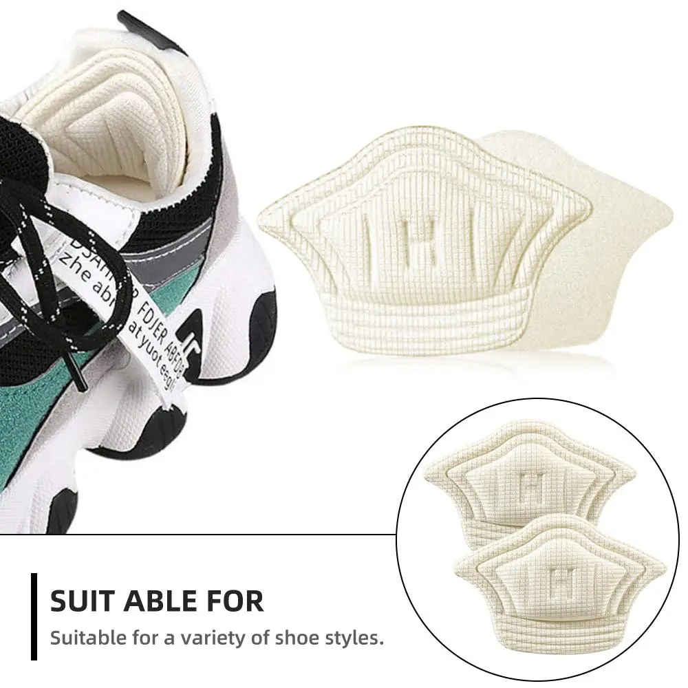 2 Pairs Foam Heel Pads for Shoes Too Big, Anti Slip Heel Grips Cushions, Back of Heel Protectors for Blister Prevention, Shoe Filler Inserts for Loose Fit, Comfort Cushion Liner for Sneakers Heels Boots Men Women