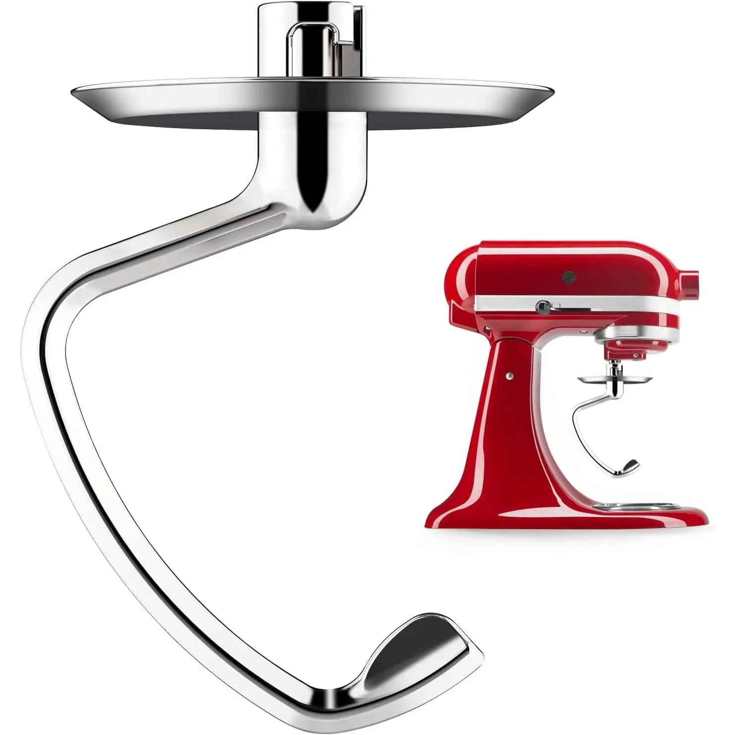 Stainless Steel Dough Hook for Stand Mixer, Fits 4.5-5 Quart, Dishwasher Safe