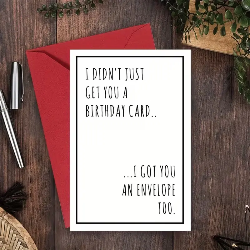Humorous Greeting Card with Envelope, Perfect for Birthdays, Thanksgiving, Christmas, Halloween, Congratulations, Versatile Gift Card
