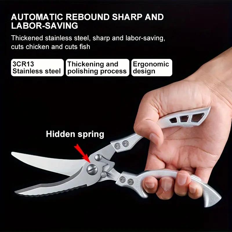 Professional Chef Knife Set - Handcrafted with Ergonomic Handle and Hammer-Finish Blade - Super Sharp Bone Cutting Knife, Butcher Knife, Fish Knife, Bread Knife, Hatchet, Kitchen Scissors - Perfect for Home Use, Mother's Gift Meat Dragon 7Pcs