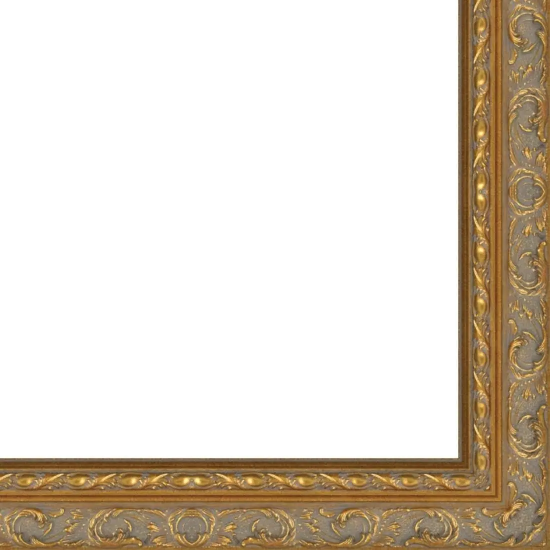 Wood Picture Frame Moulding 18ft Bundle - Traditional Antique Gold Finish - 2" Width - 3/8" Rabbet Depth