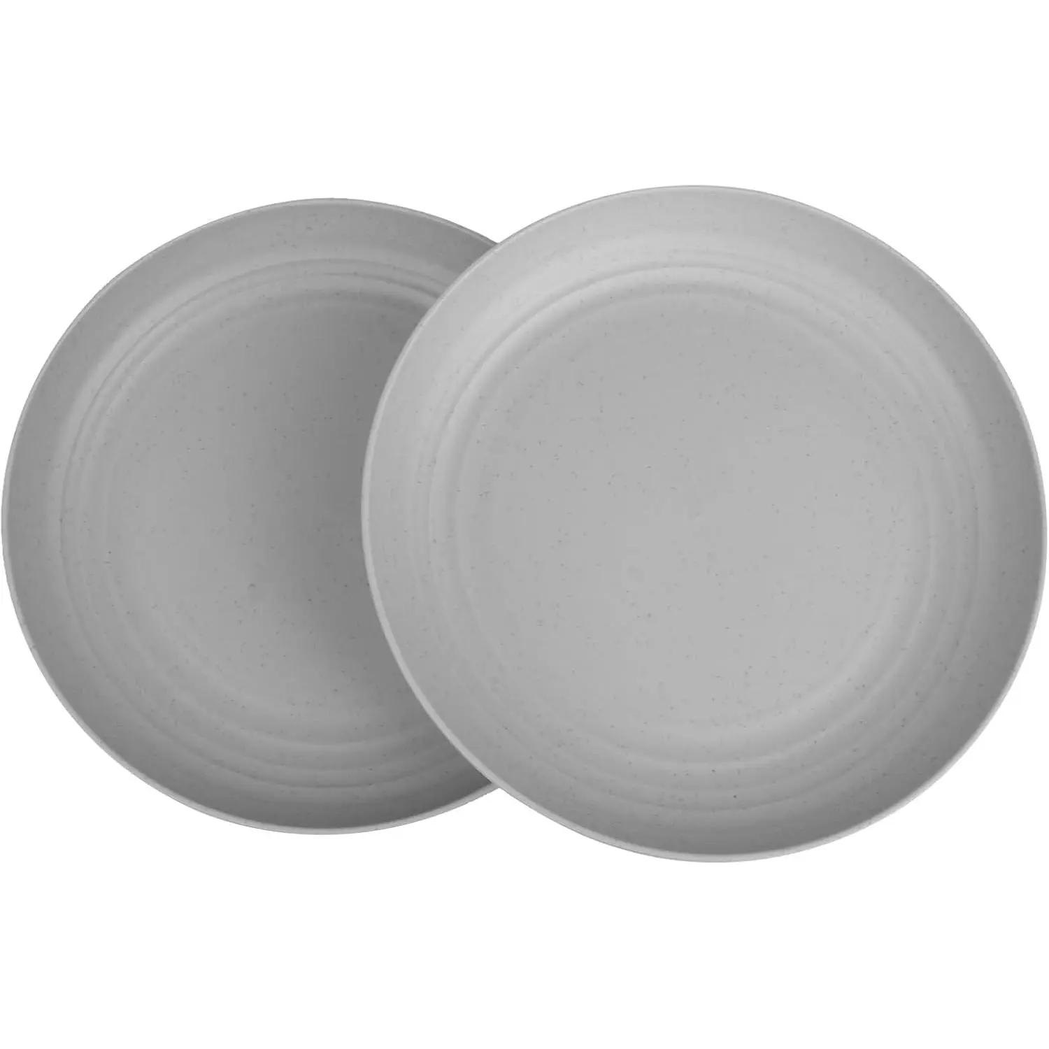 2 count Wheat Straw Plates, 9Inch Unbreakable Dinner Plates |  Plate for Camping,Picninc,Family Color Gray