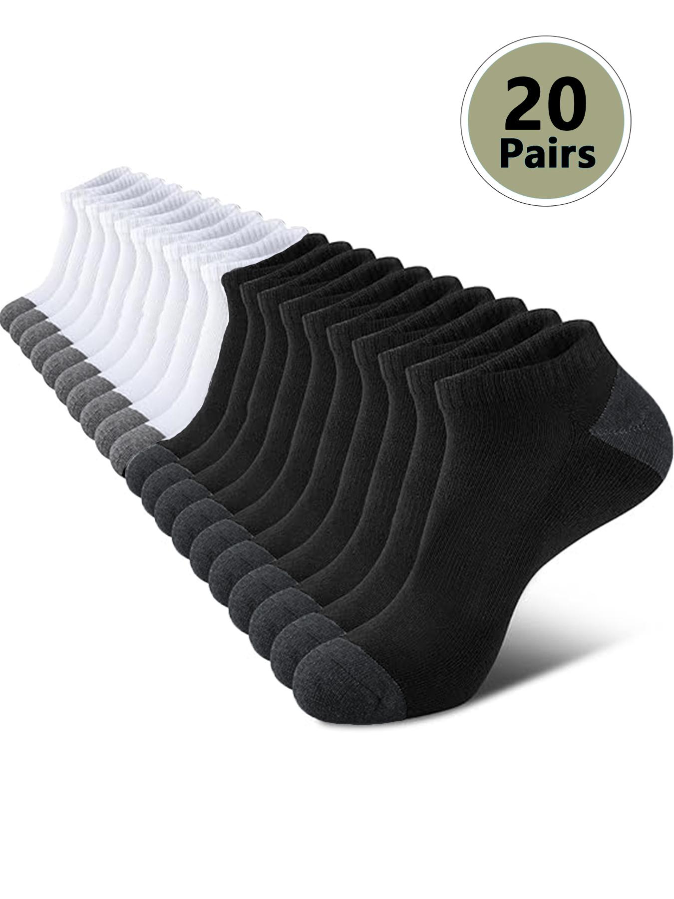 Men's Patchwork Print Ankle Socks, Casual Moisture Wicking Low Cut Socks, Soft Comfy Breathable Socks for Summer Daily Wear, Sports Athletic Socks