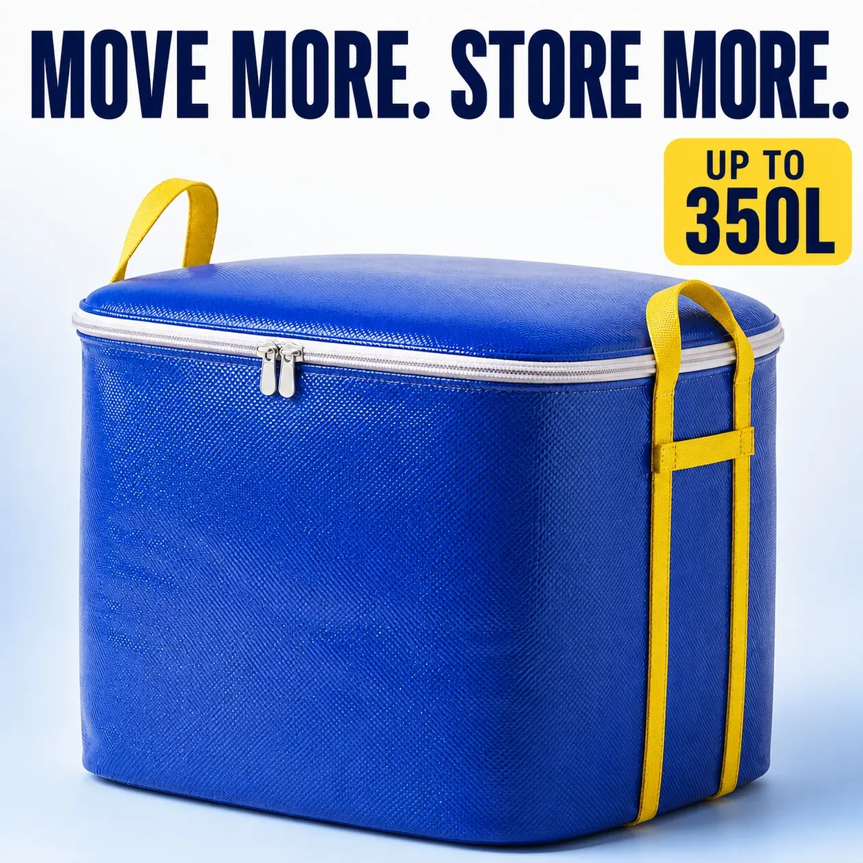 180L-350L Extra Large Moving Storage Bag, Splash-Proof Woven Organizer, Waterproof Organizer Bags, Reinforced Handles and Dual Zippers, Ideal for Clothes, Bedding, Dorm Relocation