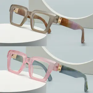 Unisex Full-Rim Rectangle Reading Glasses - Stylish Plastic Polycarbonate Frames, Lightweight Durable, Suitable for Daily Use & PC/TV Viewing, Ideal Christmas Gift