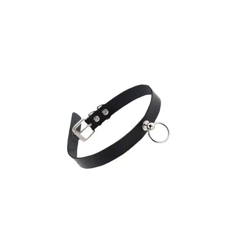 Anime Reze Cosplay Choker PU Necklace Punk Leather Collar Pull Ring Chain Unisex Party Props