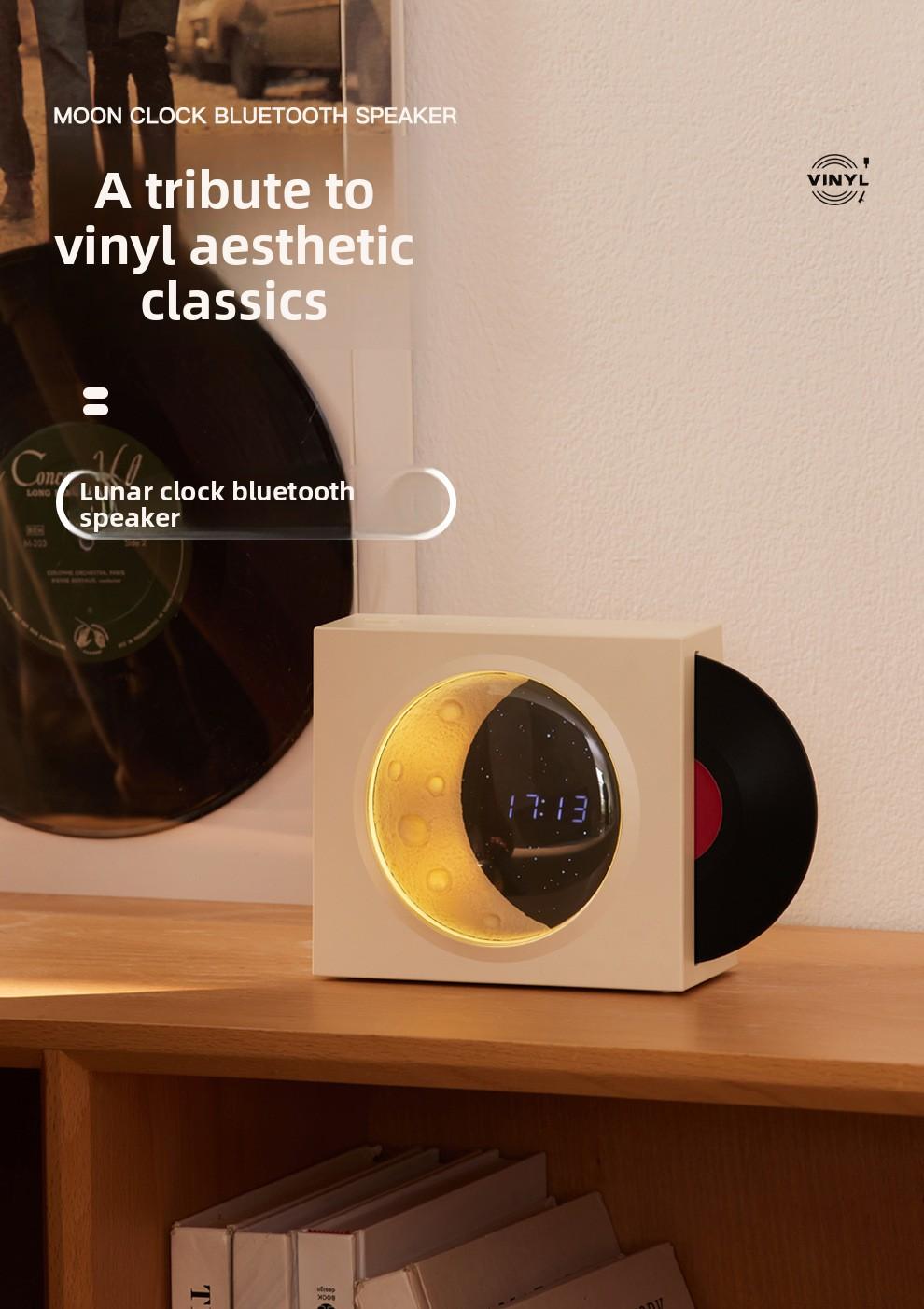 Retro vinyl record player Bluetooth speaker, starry sky light music Bluetooth speaker, creative home desktop speaker