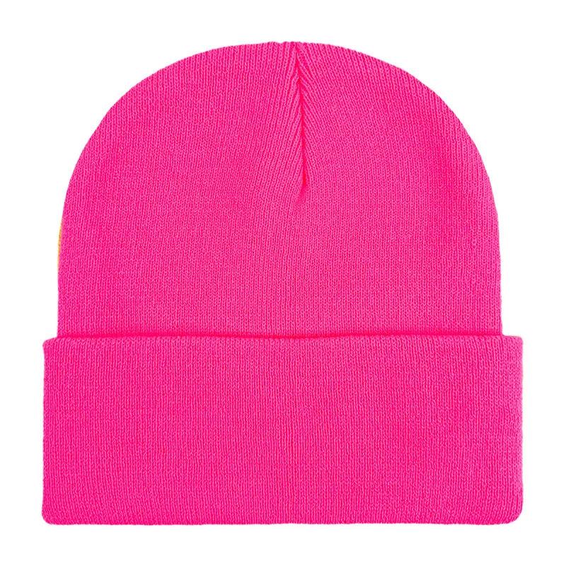 Solid Color Knitted  Plain Cold Hat Rolled Edge Customizable VersatileLOGOMen's and Women's Casual Versatile  Warm Knitted Hat