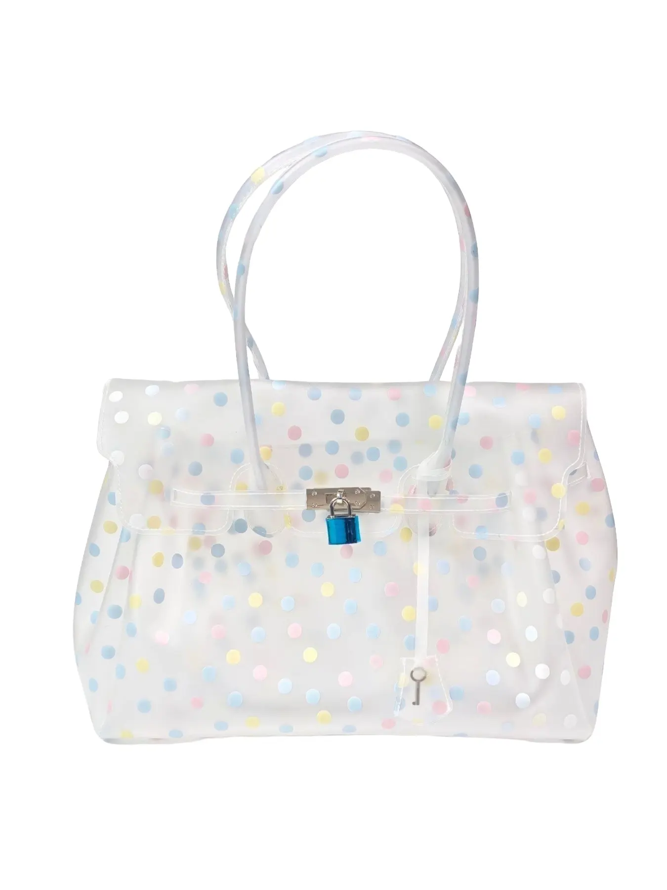 Transparent Jellies Tpu Shoulder Bag, Single-Shoulder Handbag, Dot Pattern Tot Bag, Everyday Shoulder Bag, Stylish and Practical Accessory, Fashionable Bag