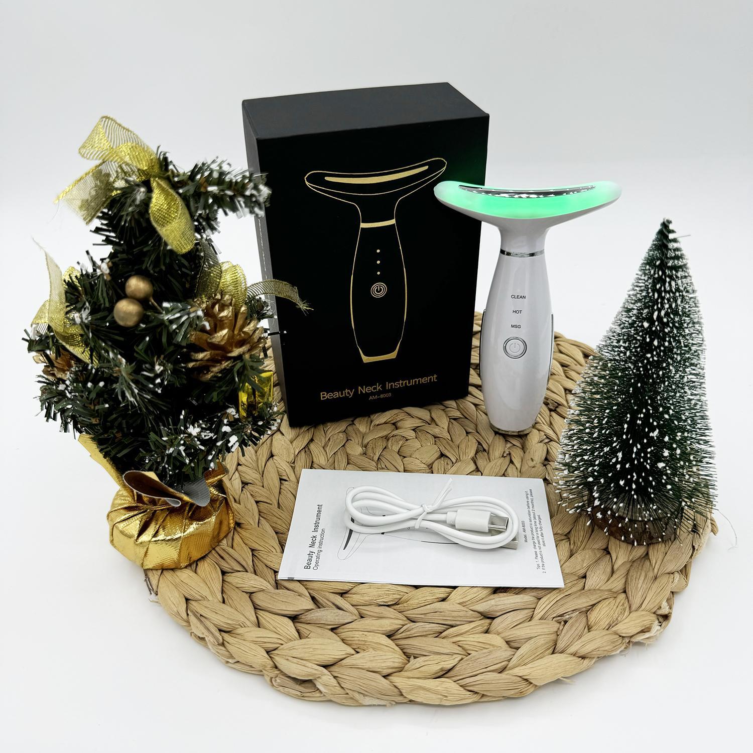 2 in 1 Electric Shaver & 3 Color LED Beauty Neck Instrument Set (2 Counts/set), Facial Massager, Electric Bikini Trimmer, Personal Care Appliances for Women