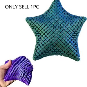 Cute Hinged Soft Starfish, 3D Printed Elastic Stress Relief Desktop Decor, Unique Elastic Starfish Gift, Fun Birthday Present