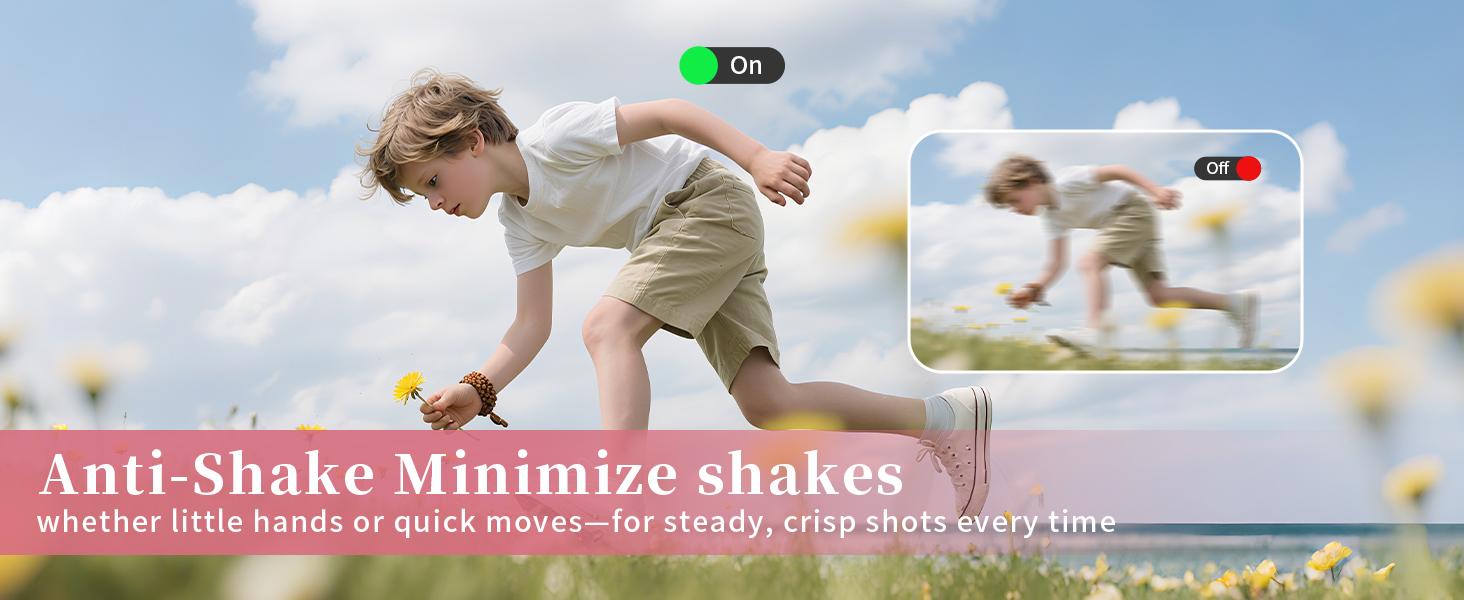 Digital Camera 4K for: 50MP Pink Camera for Photography -16X Zoom Anti-Shake, Date Stamp- Christmas Birthday Gifts for Girls- Compact Camera for 6 7 8 9 10 Year & Up Old Boy Girls