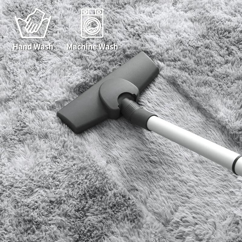 Solid Color Fuzzy Rug,  Rectangle Non-slip Soft Tuff Tufted Bedroom Carpet, Winter Warm Floor Mat for Home Living Room Decor, Fall Decor, Valentine's Day Gift