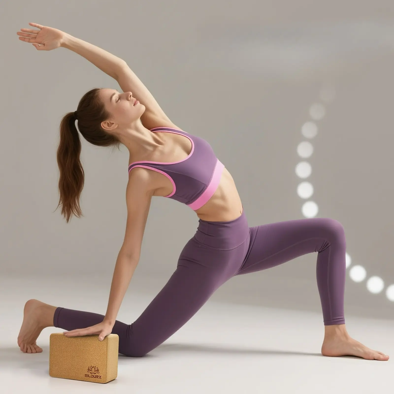 2pcs Cork Yoga Blocks - Premium High-Density, Non-Slip Yoga & Pilates Support Brick for Balance, Stability, and Flexibility in Yoga Poses