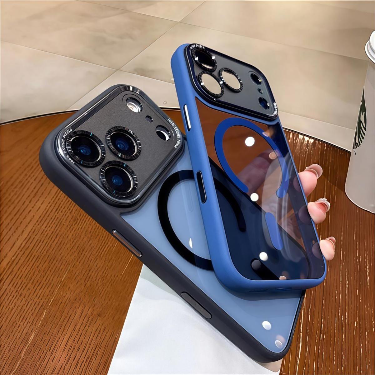 【 iPhone17 case 】Scrub skin sense magnetic for iphone17Pro Max 16 15 Air iPhone case silicone soft shell TPU+PC shockproof