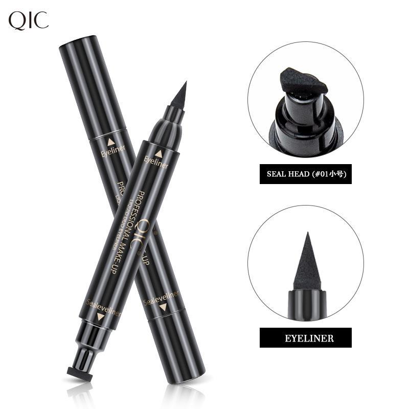 QIC 2-in-1 Stamp Eyeliner Pen | Waterproof & Smudge-Proof | Long-Lasting Winged Eye Makeup