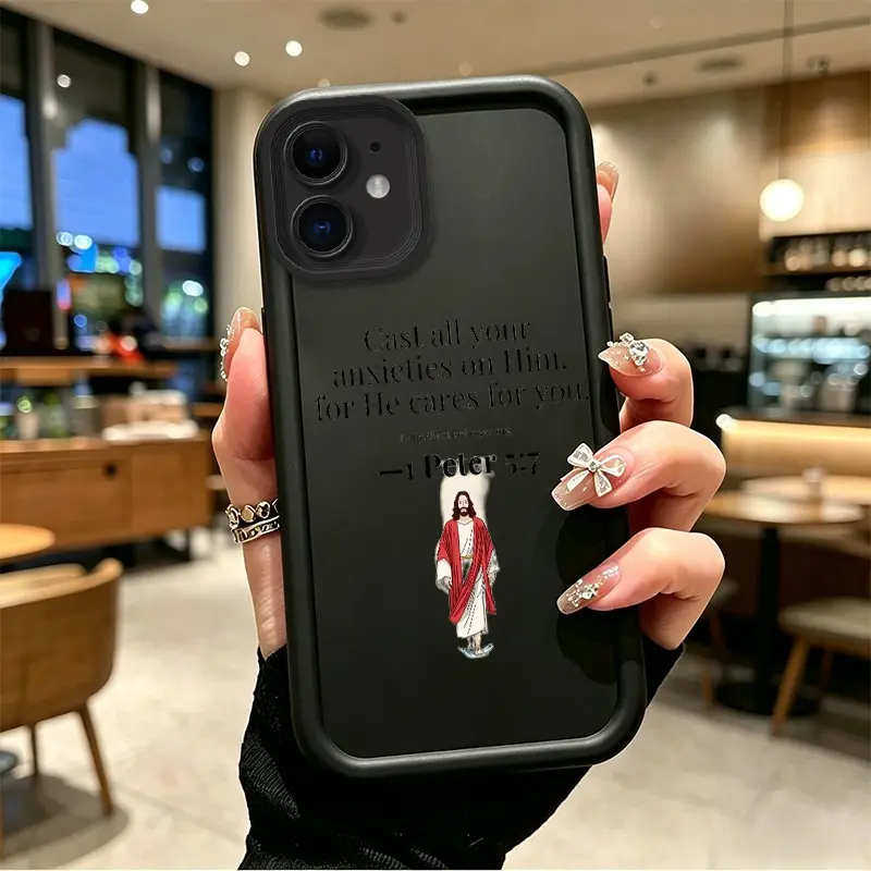 Celestial Eye Layered Silicone & Polycarbonate Case for iPhone 12 - Durable, Shockproof, Drop-Resistant Phone Cover with Secure Button Design, Mobile Phone Accessory, Gift for Him (1 Pet 5:7)