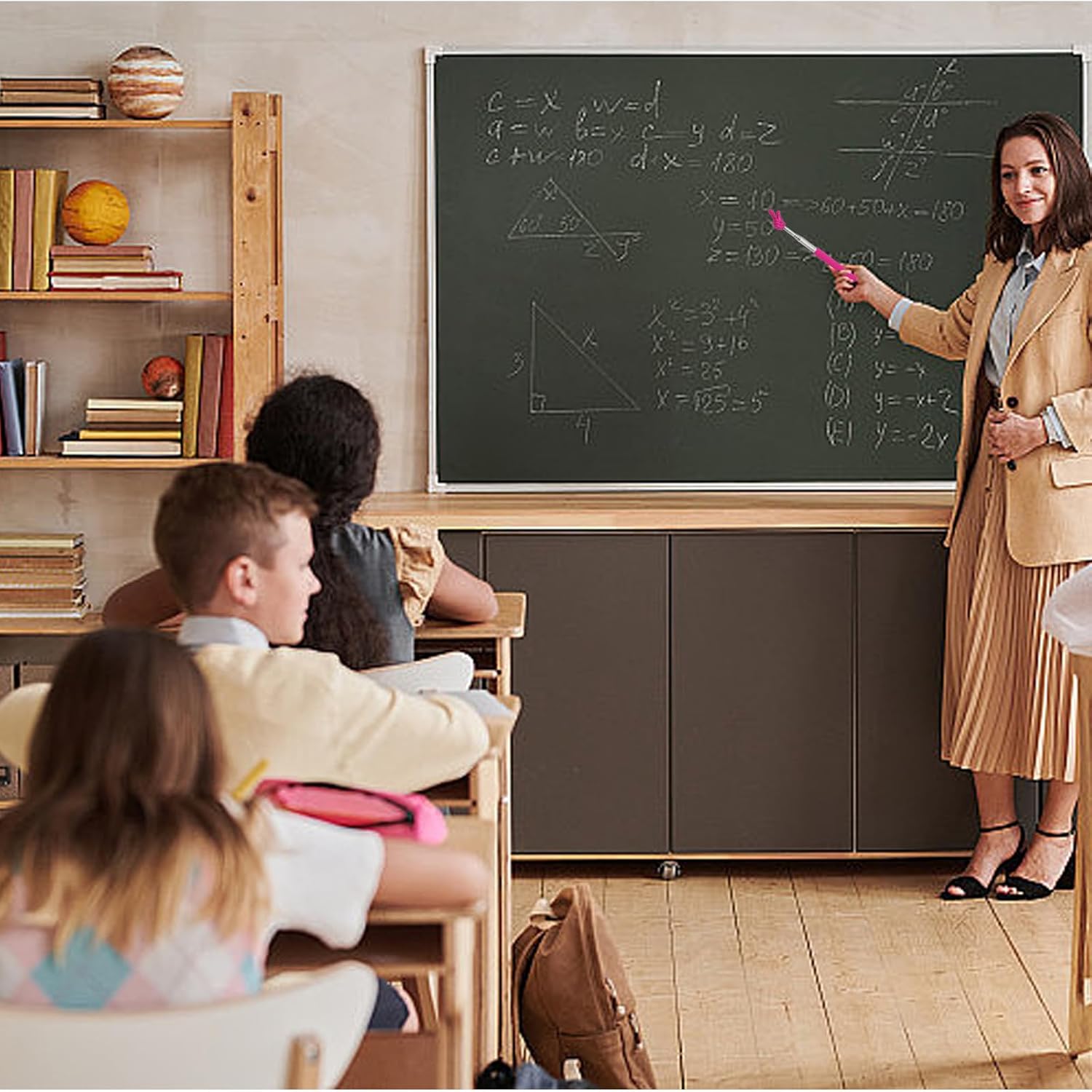 5 count Pointer Stick For Classroom - Multipurpose Teacher Pointer Stick, Extendable Classroom Pointer And Finger Pointer Stick, Engaging Colors - Classroom Essentials For Effective Presentations