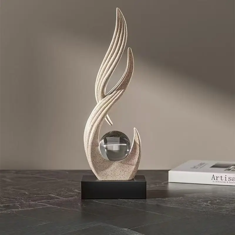 Luxury Abstract Art Sculpture, Modern Home & Office Decor, Phoenix/fire Design, High-End Wall Decoration, Elegant Aesthetic Piece, Art Figurine
