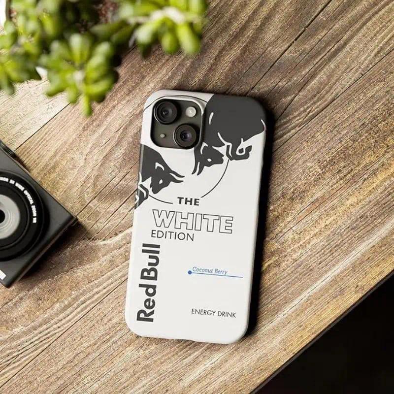 Red Bull energy drink phone Cases For iPhone 17 16 15 14 13 12 Promax Pro Plus, Double-layer hard shell protection,best Gift