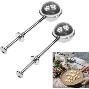 2x  Dusting Wand for Baking, Sugar, Flour, and Spices, Powdered Sugar Shaker Duster Sifter for Baked Goodies, Cooking Baking Tool for  Pastry Chefs