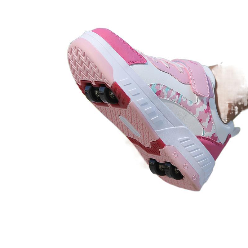 Girls' Outdoor Roller Skates Traditional Style Fashionable Versatile Detachable Design Autumn Winter Model Suitable for Skating and Playing Comfortable and Stylish