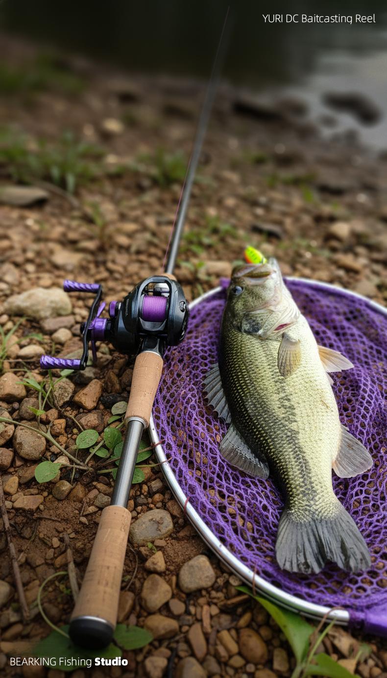 Xiongwang Yuri DC Baitcasting Reel, Intelligent Electronic Brake Fishing Reel, Lightweight Carbon Long Casting Reel for Bass Fishing