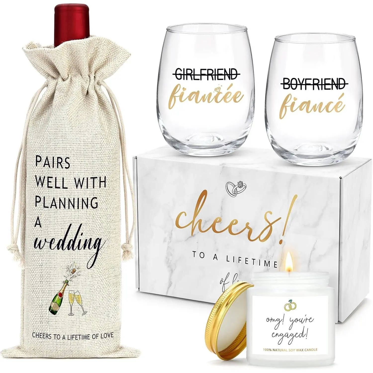 Engagement Gifts for Couples Gifts for Newly Engaged Couple Engagement Gifts for Her Fiance Gifts for Women Future Mrs Gifts Engaged Gift Decorations Happy Engagement Gifts Newly Engaged Gifts for Her