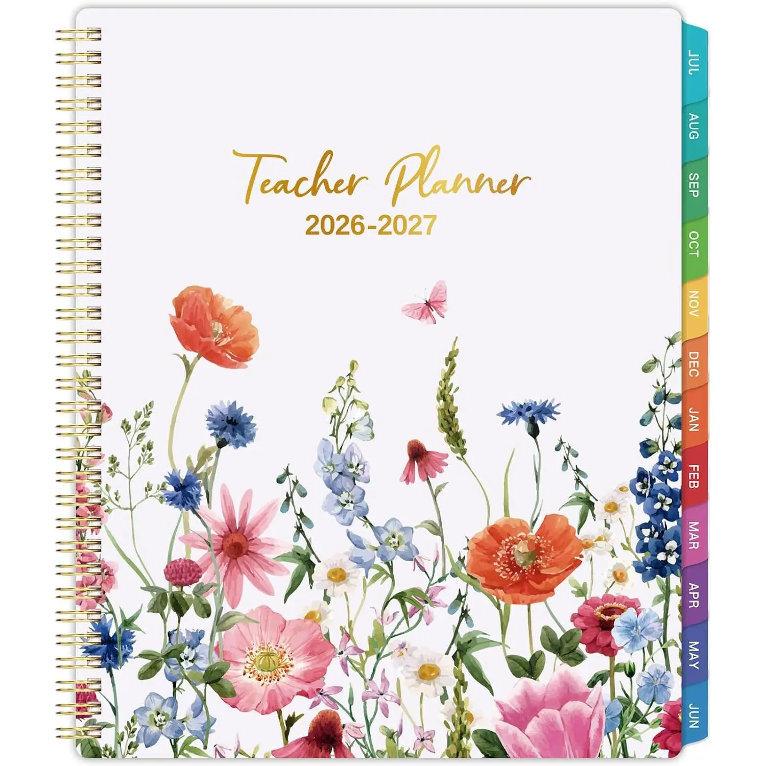 Teacher Planner 2026-2027 - Teacher Lesson Planner, Academic Planner 2026-2027, July 2026 - June 2027, 8.5" x 11", 26-27 Planner Weekly and Monthly, Lesson Plan Book for Teachers, Colorful Tabs, Inner Pocket -
