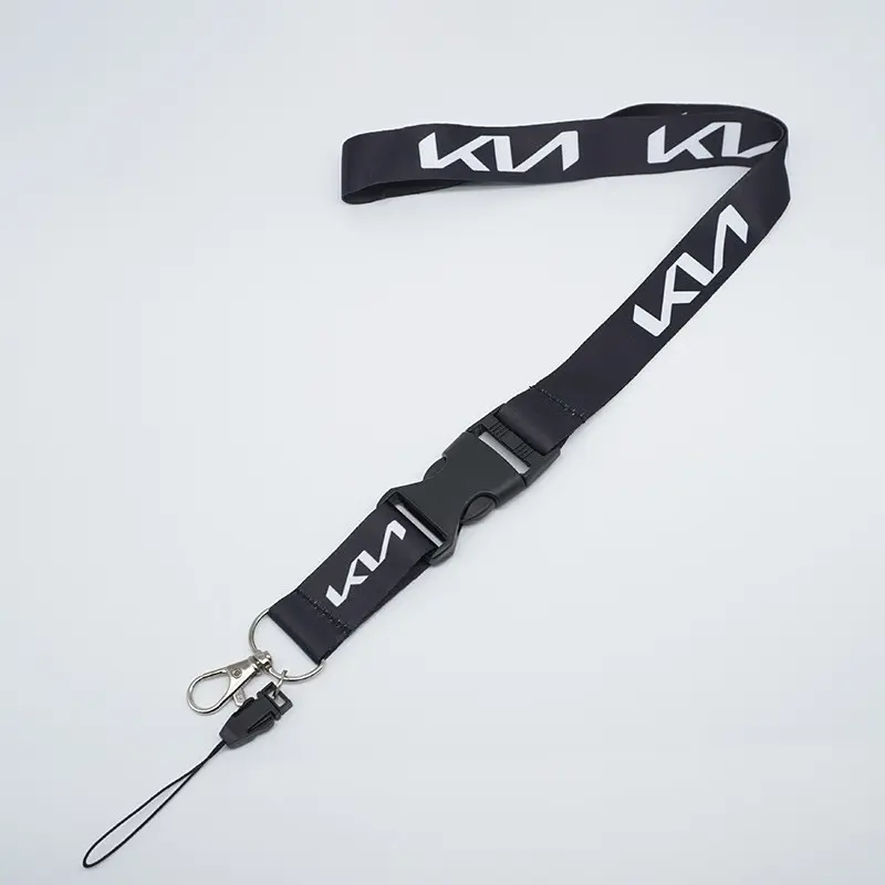 Nylon Printing Emblem Style Keychain, Lanyard Pass Work ID Mobile Neck Strap, for Kia Models, Durable and Stylish Accessory
