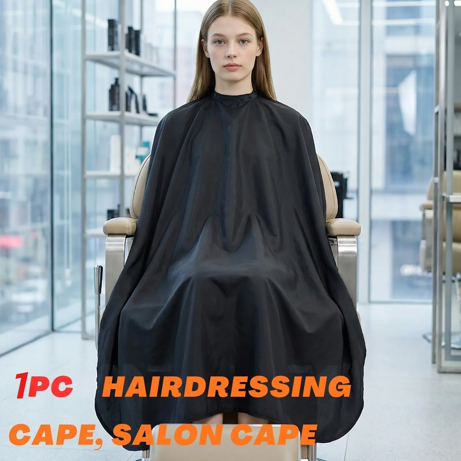 Adjustable Hairdressing Apron, Salon Cape for Adult Stylists, Washable Barber Wrap, Professional Beauty Salon Gear, Adjustable Snap Closure