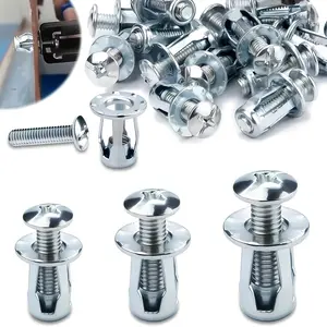 10PCS Petal Expansion Rivet Nut Set, Metal Hollow Wall Anchor Nuts with Screws, M4/M5/M6 Locking Nut Assortment for Hollow Walls, Sheet Metal, Lighting Installation, Curtain Fixtures and Fastening Projects