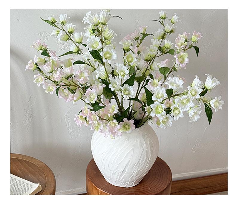 Long-stemmed wind chime flowers, artificial lilies of the valley, fake flowers for home decoration, living room and dining table decor, wedding hall floral arrangements
