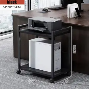 2-Tier Computer Tower Stand,21''Rolling Printer Stand Under Desk,Printer Stands for Home Office,Printer Rack,Very Suitable for Studio/Data Center Personnel, Bedroom, Living Room,Kitchen