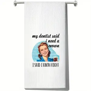 Source Ultra-fine Fiber Waffle Christmas Cartoon Letter 3D Printed Towel Kitchen Absorbent Hand Washing