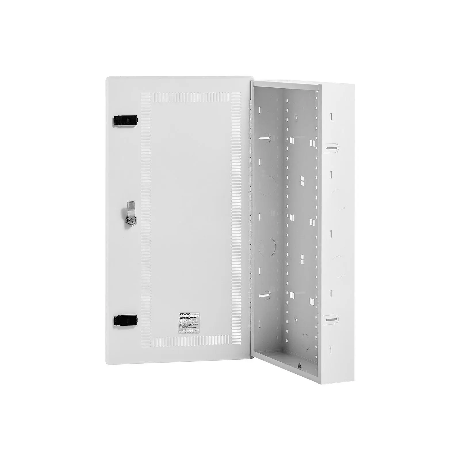 【DealsForYouDays】VEVOR Media Enclosure, 28-Inch, Structured Media Center with Vented Hinged Door, Cable Management Box, Structured Wiring Multi-Media Cabinet, Recessed Electrical Media Box, for Network Distribution