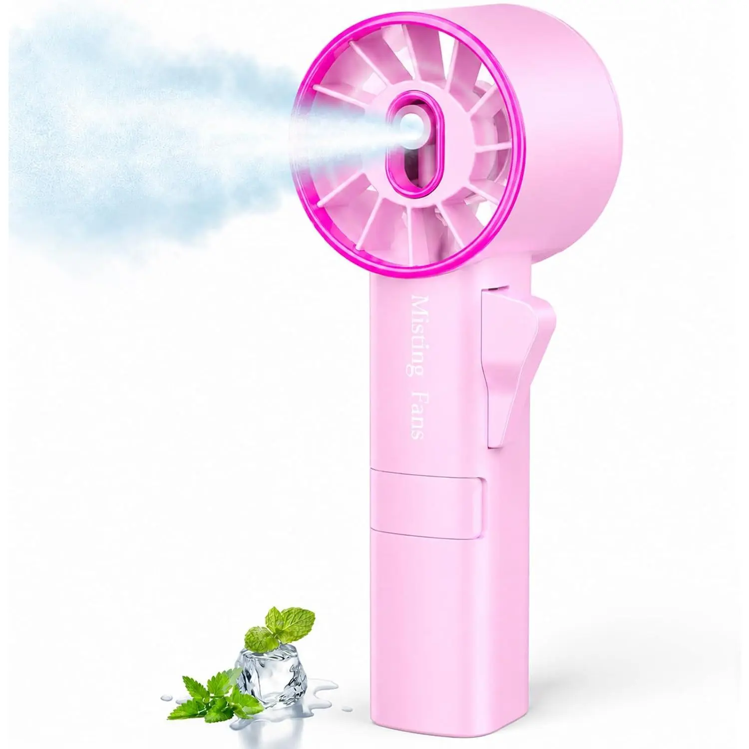 Portable Handheld Misting Fan,  Turbo Fans with Mist, , Personal Small Water  Fan, Outdoor Cooling Rechargeable  Pocket Fans for /Travel/Makeup/Shopping