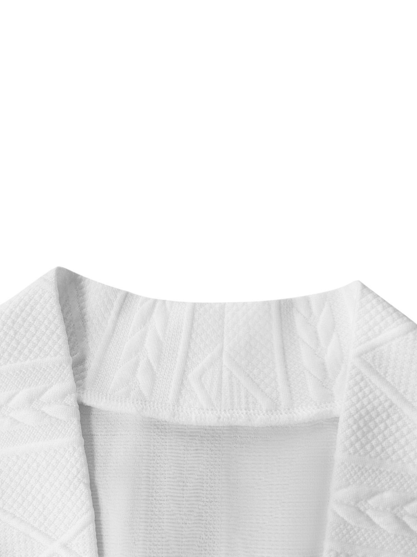 Women's Textured Faux Pearl Button Peplum Hem Coat Long Sleeve V Neck Fall Outerwear Elegant Design Pearl Accent Detail Daily Wear