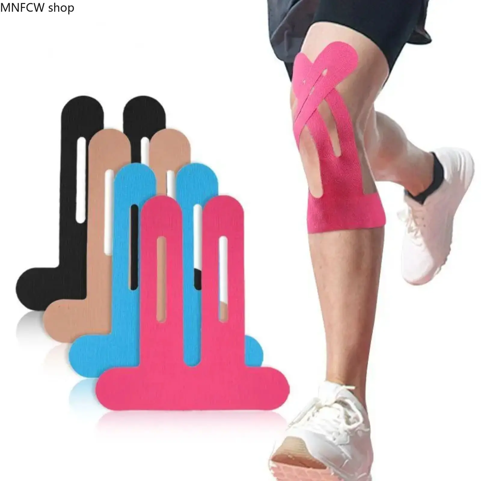 Professional Kinesiology Sports Tape (10pcs/Set) | Breathable Knee & Muscle Support Stickers | Effective Pain Relief for Runners & Athletes | Athletic Recovery Skin Care Tool