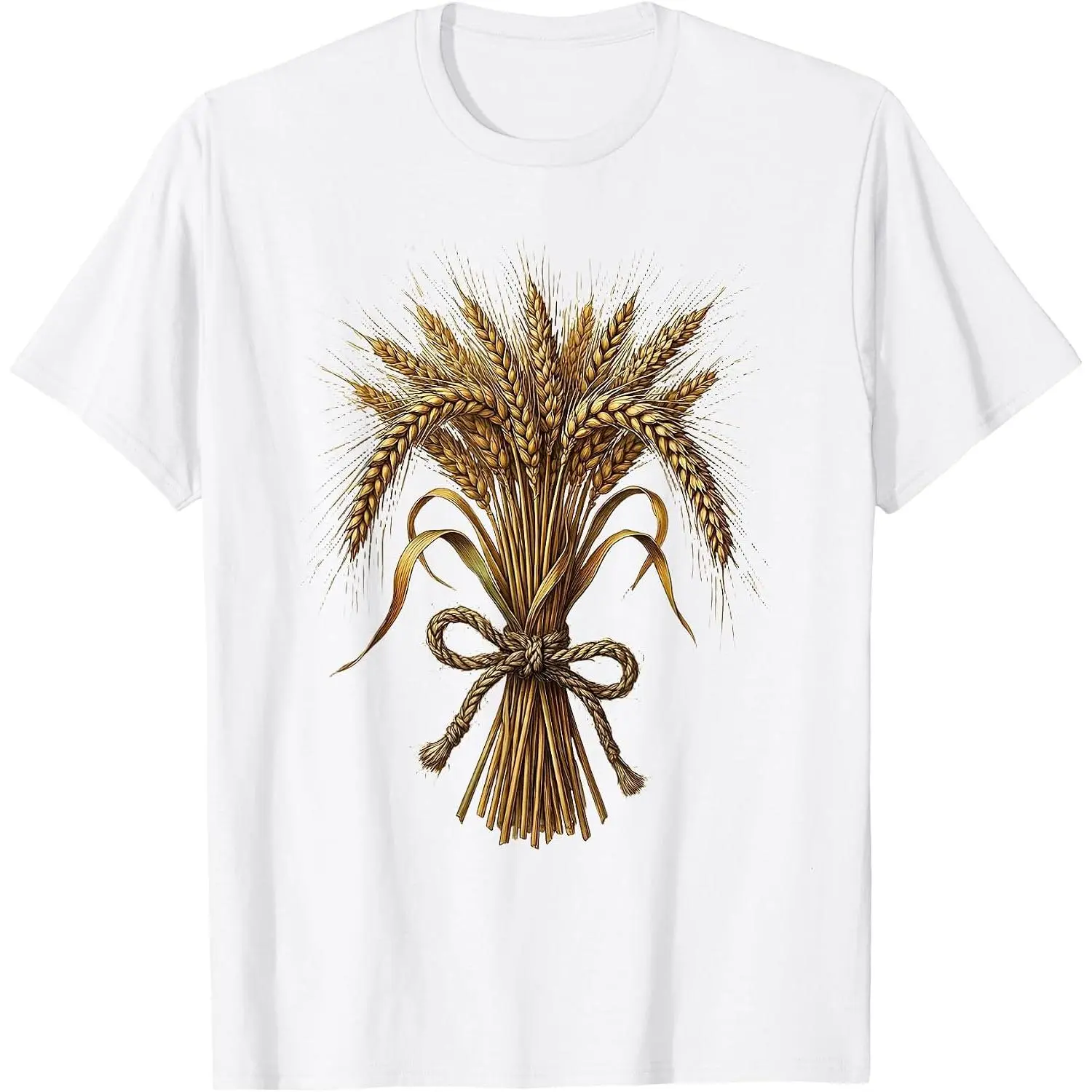 Thanksgiving Wheat Bundle Harvest Illustration T-Shirt