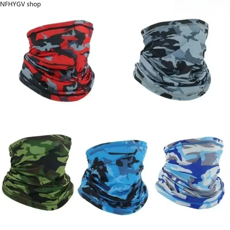 5PCS Cotton Cooling Multi-Wear Neck Gaiter For Adult Unisex Users, All-Season Breathable UV Protection Face Cover Tube Mask, Lightweight Multipurpose Outdoor Accessory Ideal For Long-Hour Cycling Training, Mountain Hiking, Beach Fishing
